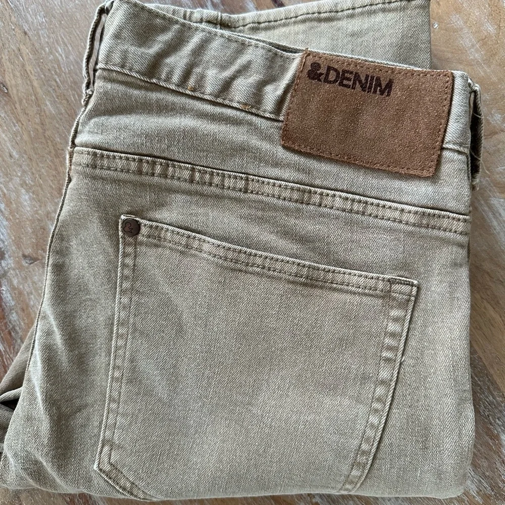 H&M Button Fly Khaki Colored Jeans - Picture 1 of 5